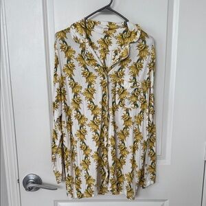 Kate Quinn The Woods Bamboo Pajamas Banana Print sz XL